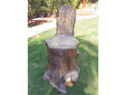 Log Seat With Back Rest